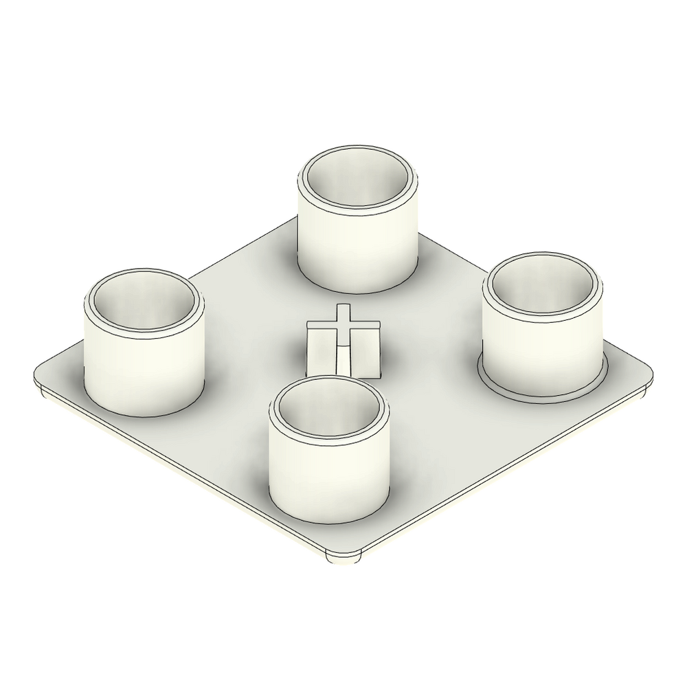 60-010-2 MODULAR SOLUTIONS POLYAMIDE PART<br>END CAP 45MM X 45MM LIGHT GRAY
